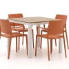 Forza Sile/Fidenza 90 cm Gartenmöbel-Set 5-teilig stapelbar