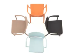 Forza Sile/Fidenza 90 cm Gartenmöbel-Set 5-teilig stapelbar