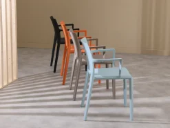 Forza Sile/Fidenza 90 cm Gartenmöbel-Set 5-teilig stapelbar
