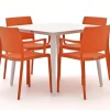 Forza Sile/Sora 90 cm Gartenmöbel-Set 5-teilig stapelbar