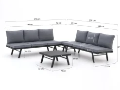 Forza Vadena Ecklounge-Set 4-teilig verstellbar