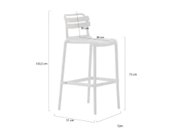 Forza Vico/Fidenza 80 cm Gartenbar-Set 3-teilig