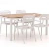 Forza Vico/Fidenza 160 cm Gartenmöbel-Set 5-teilig stapelbar