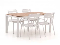 Forza Vico/Fidenza 160 cm Gartenmöbel-Set 5-teilig stapelbar