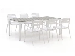 Forza Vico/Fidenza 220 cm Gartenmöbel-Set 7-teilig stapelbar