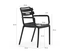 Forza Vico/Fidenza 220 cm oval Gartenmöbel-Set 7-teilig stapelbar
