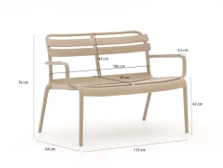 Forza Vico Gartensofa 115 cm stapelbar