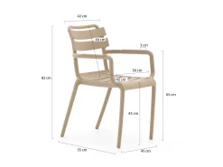 Forza Vico/Rieti ø 60 cm Balkon-Set 3-teilig