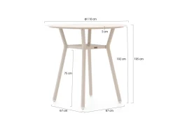 Forza Vico/Tritoni ø 110 cm Gartenbar-Set 5-teilig