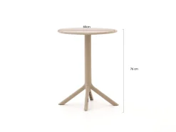 Forza Xitta/Rieti ø 60 cm Balkon-Set 3-teilig