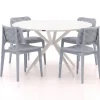 Forza Xitta/Sora ø 127 cm Gartenmöbel-Set 5-teilig