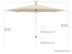 Glatz Alu-Smart Sonnenschirm ø 300 cm