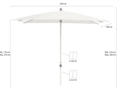 Glatz Alu-Smart Sonnenschirm 240x240 cm