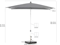 Glatz Alu-Smart Sonnenschirm 240x240 cm