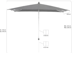 Glatz Alu-Smart Sonnenschirm 240x240 cm