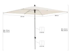 Glatz Alu-Smart Sonnenschirm 250x200 cm