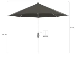 Glatz Alu-Twist Sonnenschirm ø 330 cm