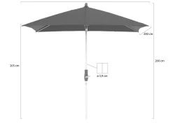 Glatz Alu-Twist Sonnenschirm 250x200 cm
