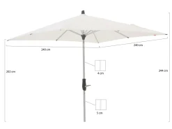 Glatz Alu-Twist Sonnenschirm 240x240 cm