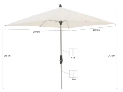 Glatz Alu-Twist Sonnenschirm 250x200 cm