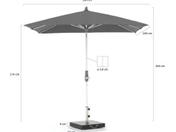 Glatz Alu-Twist Sonnenschirm 240x240 cm