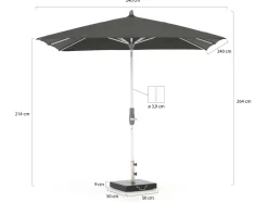 Glatz Alu-Twist Sonnenschirm 240x240 cm
