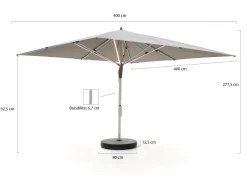 Glatz Fortello LED Sonnenschirm 400x400 cm