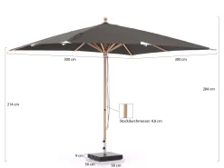 Glatz Piazzino Sonnenschirm 300x300 cm