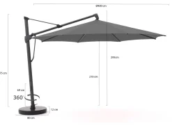 Glatz Sombrano S+ Easy Ampelschirm ø 400 cm