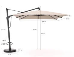 Glatz Sombrano S+ Easy Ampelschirm 400x300 cm