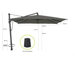 Glatz Sombrano S+ Easy Ampelschirm 300x300 cm
