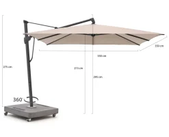 Glatz Sombrano S+ Easy Ampelschirm 350x350 cm