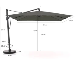 Glatz Sombrano S+ Easy Ampelschirm 350x350 cm