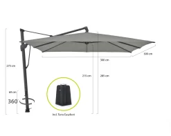 Glatz Sombrano S+ Easy Ampelschirm 300x300 cm