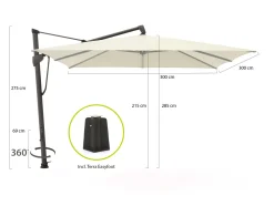 Glatz Sombrano S+ Easy Ampelschirm 300x300 cm