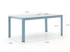 Hartman Alexandra Gartentisch 170x100x75 cm