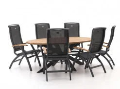 Hartman Da Vinci/Stephanie 240 cm Gartenmöbel-Set 7-teilig verstellbar