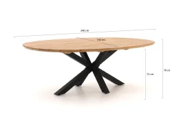 Hartman Da Vinci/Stephanie 240 cm Gartenmöbel-Set 7-teilig verstellbar