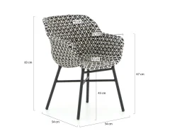 Hartman Delphine/ROUGH-X 240 cm Gartenmöbel-Set 7-teilig