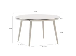 Hartman Delphine/Sophie Studio ø 128 cm Gartenmöbel-Set 5-teilig