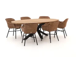 Hartman Delphine/Stephanie 240 cm Gärtenmöbel-Set 7-teilig