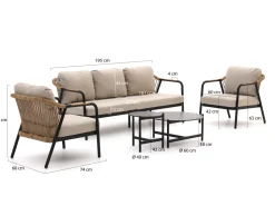 Hartman Nice Sessel-Sofa Lounge-Set 5-teilig