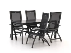 Hartman Primo/Sestino 160 cm Gartenmöbel-Set 5-Teilig verstelbaar