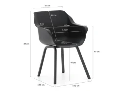 Hartman Sophie Element/Esmee 200 cm Gartenmöbel-Set 5-teilig