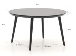 Hartman Sophie Element/Studio ø 128 cm Gartenmöbel-Set 5-teilig