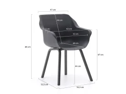 Hartman Sophie Element/Studio ø 128 cm Gartenmöbel-Set 5-teilig