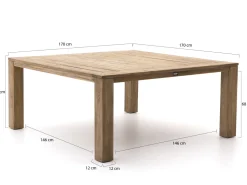 Hartman Sophie/ROUGH-X 170 cm Gartenmöbel-Set 9-teilig
