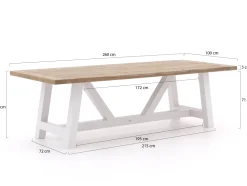 Hartman Sophie Studio/Bresimo 260 cm Gartenmöbel-Set 7-teilig