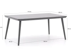 Hartman Sophie Studio 170 cm Gartenmöbel-Set 5-teilig