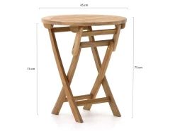 Hartman Sophie Studio/Preston Klapptisch ø65 cm Balkon-Set 3-teilig
